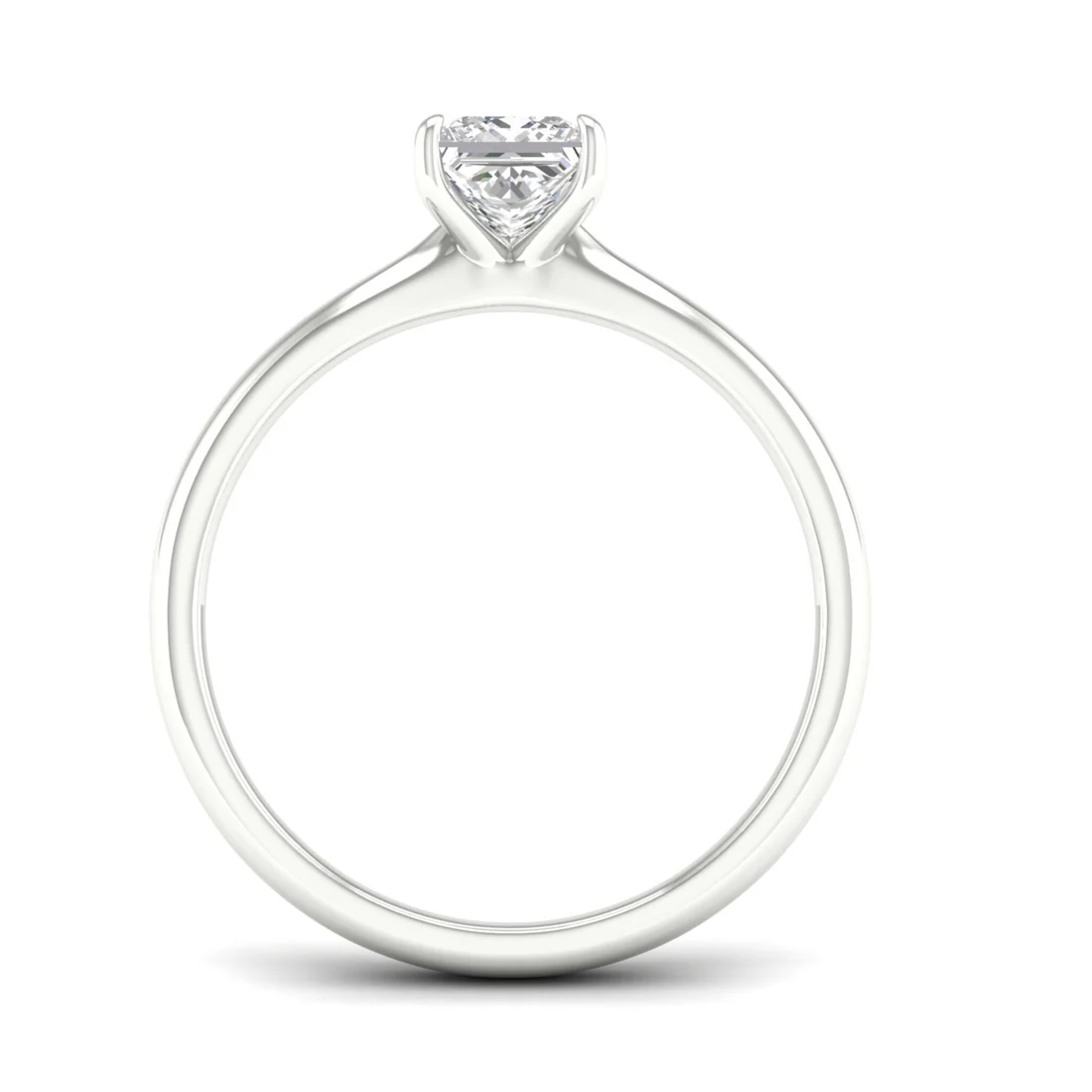 0.70 CTW Princess Cut Lab Grown Diamond Solitaire Classic Ring