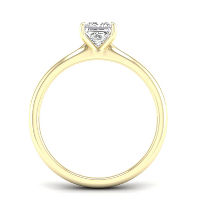 0.70 CTW Princess Cut Lab Grown Diamond Solitaire Classic Ring