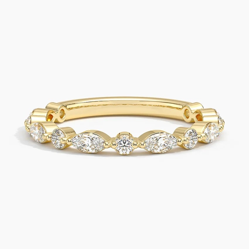 0.36CTW Full Bezel Set Lab Grown Diamond Half Eternity Band