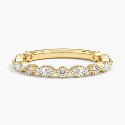 0.36CTW Full Bezel Set Lab Grown Diamond Half Eternity Band