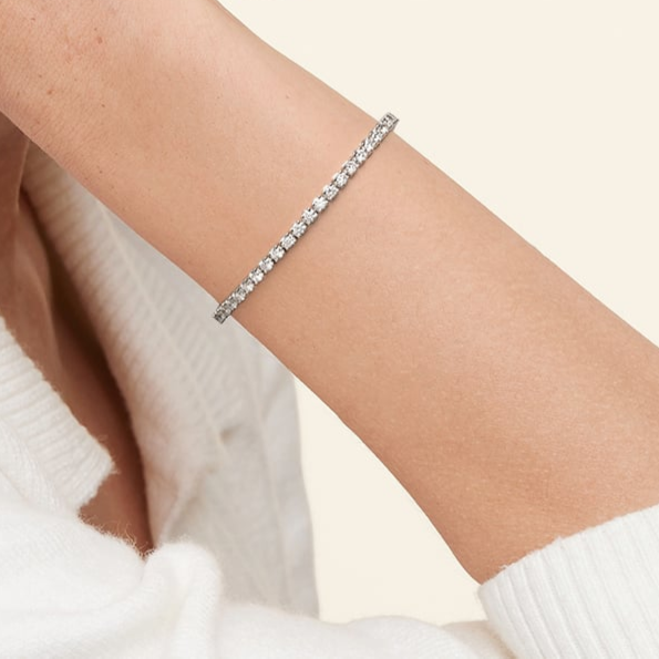 4CTW 7 inch Lab Grown Diamond Line Tennis Bracelet