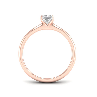 0.50 CTW Princess Cut Minimalist Lab Grown Diamond Ring