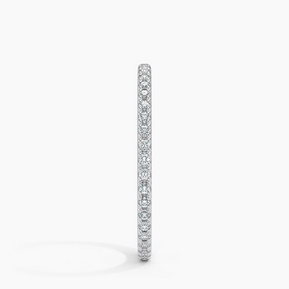 0.37CTW Full Eternity Pav Lab Grown Diamond Simple Wedding Band