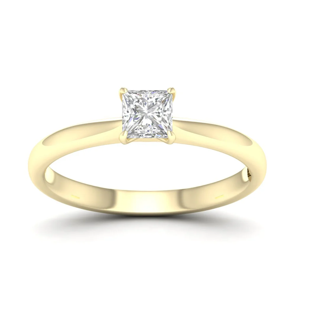 0.50 CTW Princess Cut Minimalist Lab Grown Diamond Ring