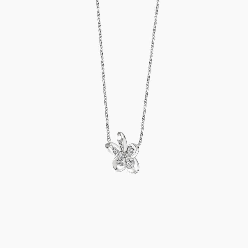 1/8 CTW Lab Grown Diamond Flower Pendant