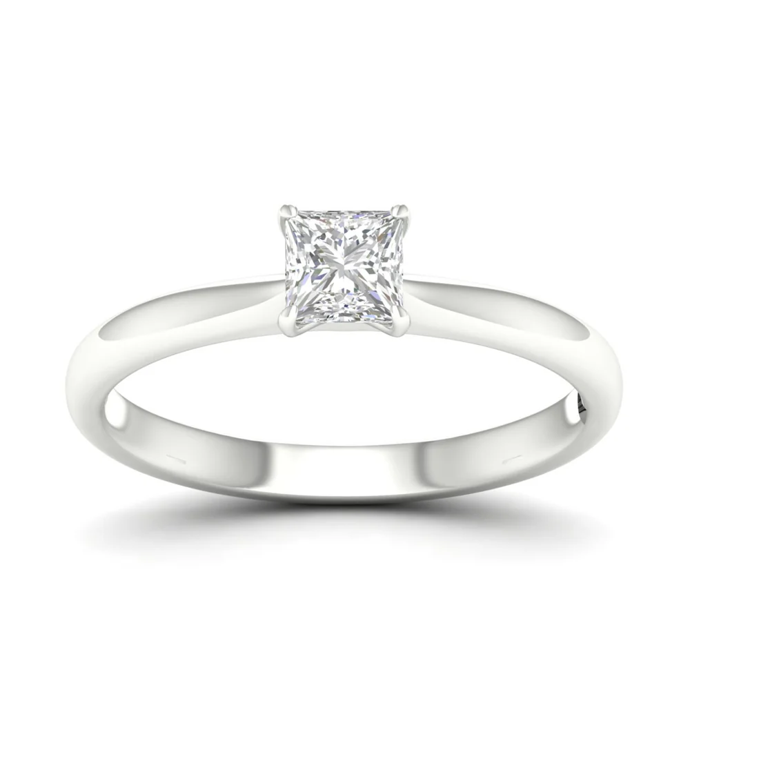 0.50 CTW Princess Cut Minimalist Lab Grown Diamond Ring