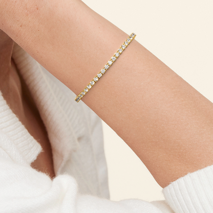 4CTW 7 inch Lab Grown Diamond Line Tennis Bracelet