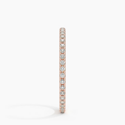 0.37CTW Full Eternity Pav Lab Grown Diamond Simple Wedding Band