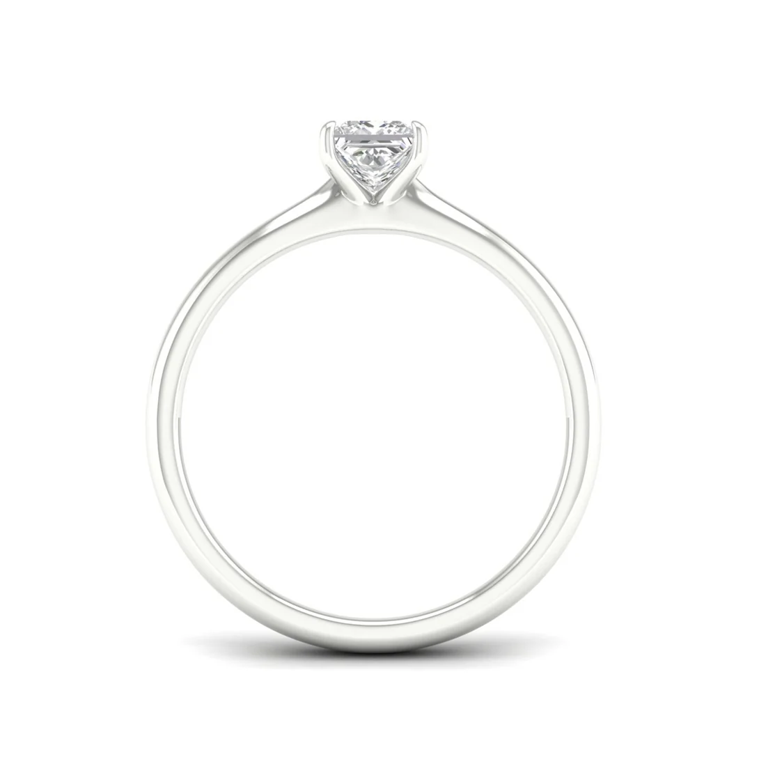 0.50 CTW Princess Cut Minimalist Lab Grown Diamond Ring