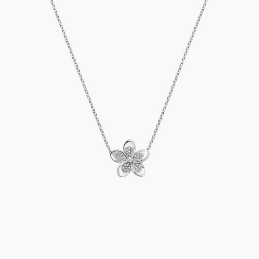 1/8 CTW Lab Grown Diamond Flower Pendant