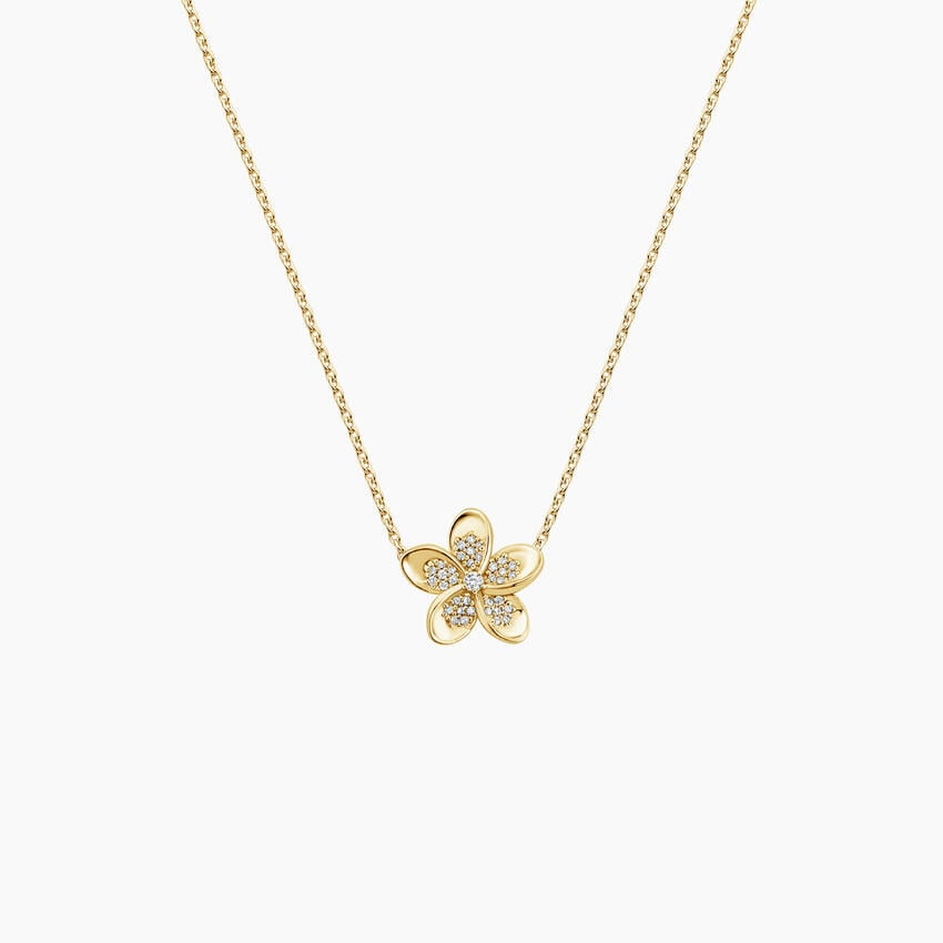 1/8 CTW Lab Grown Diamond Flower Pendant