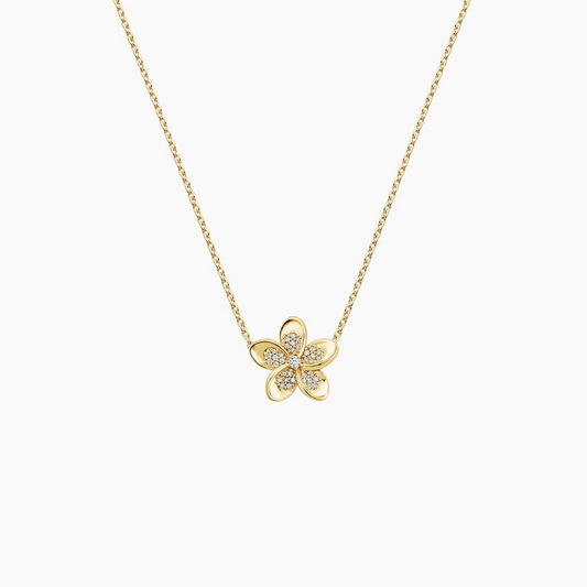 1/8 CTW Lab Grown Diamond Flower Pendant