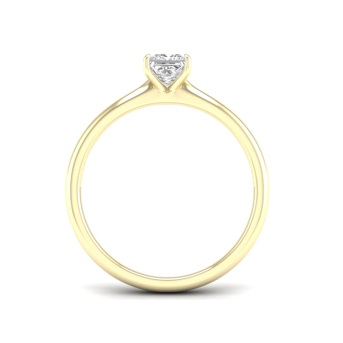 0.50 CTW Princess Cut Minimalist Lab Grown Diamond Ring