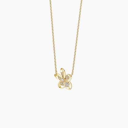 1/8 CTW Lab Grown Diamond Flower Pendant