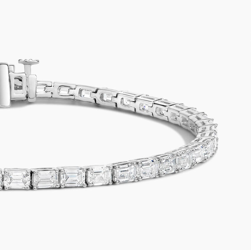 6CTW 7 inch Round and Emerald Cut Lab Grown Diamond Tennis Bracelet