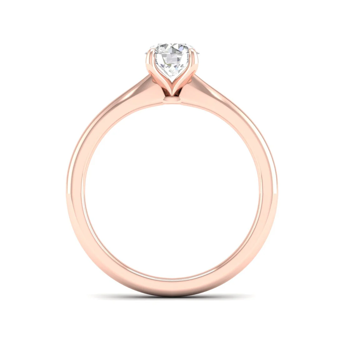 0.70 CT Round Lab Grown Diamond Solitaire Ring