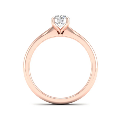 0.70 CT Round Lab Grown Diamond Solitaire Ring