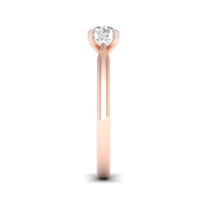 0.70 CT Round Lab Grown Diamond Solitaire Ring
