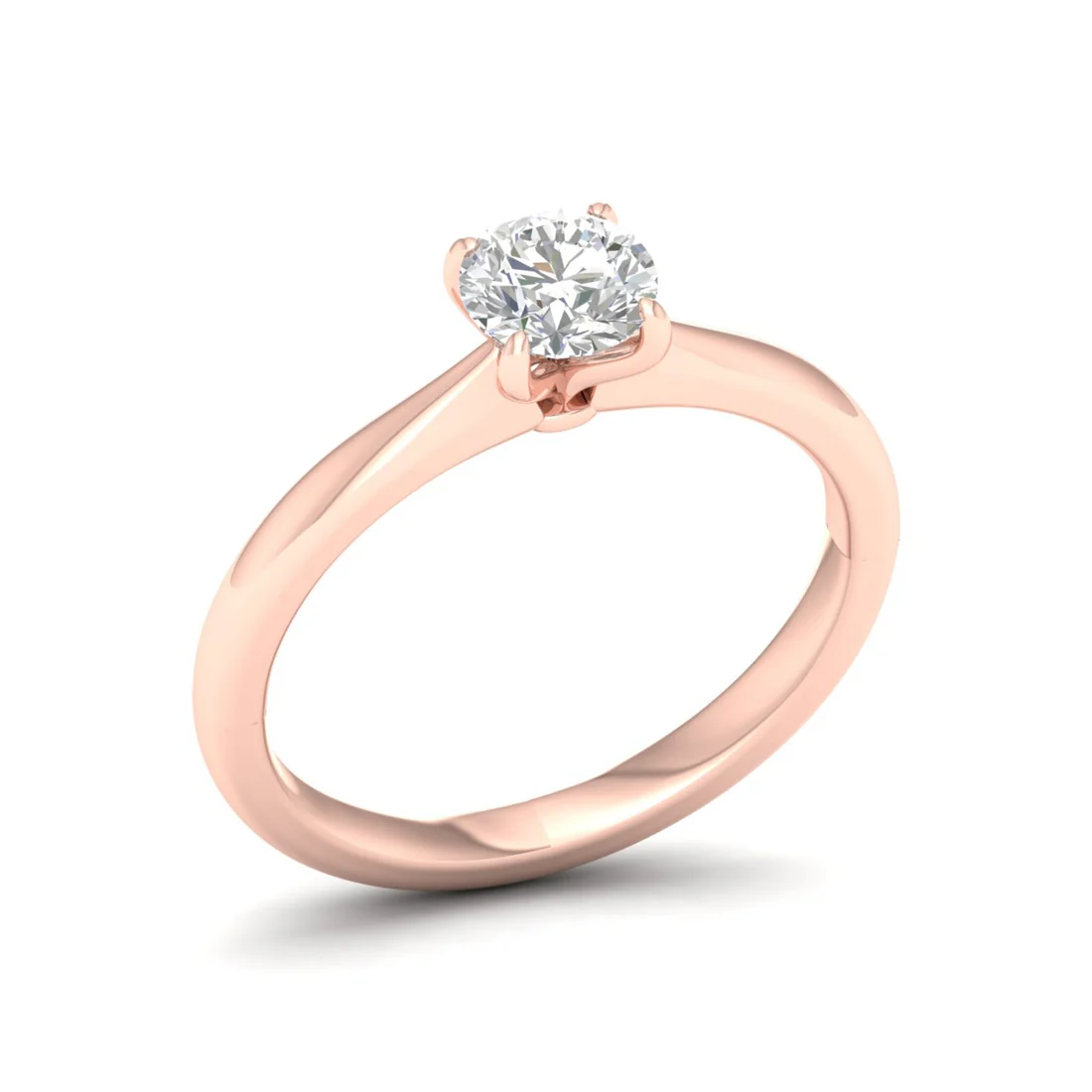 0.70 CT Round Lab Grown Diamond Solitaire Ring