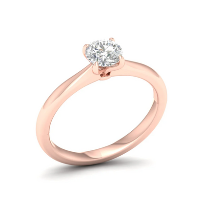 0.70 CT Round Lab Grown Diamond Solitaire Ring