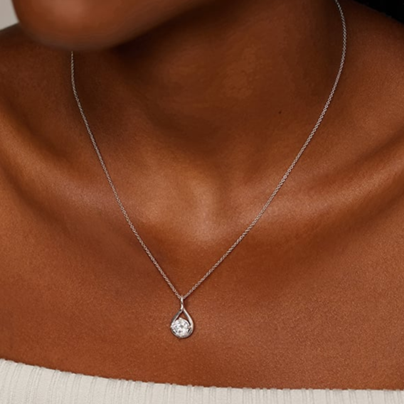 1/2 CTW Lab Grown Diamond Twist Pendant