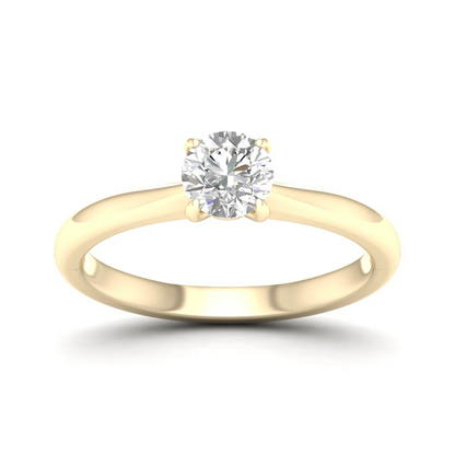 0.70 CT Round Lab Grown Diamond Solitaire Ring