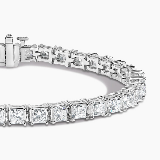 14CTW 7 inch Princess Lab Grown Diamond Tennis Bracelet