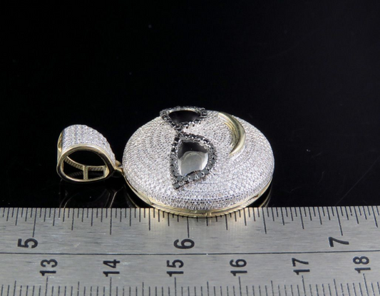 Lab Grown Diamond 10K Gold Sunglasses Emoji Pendant