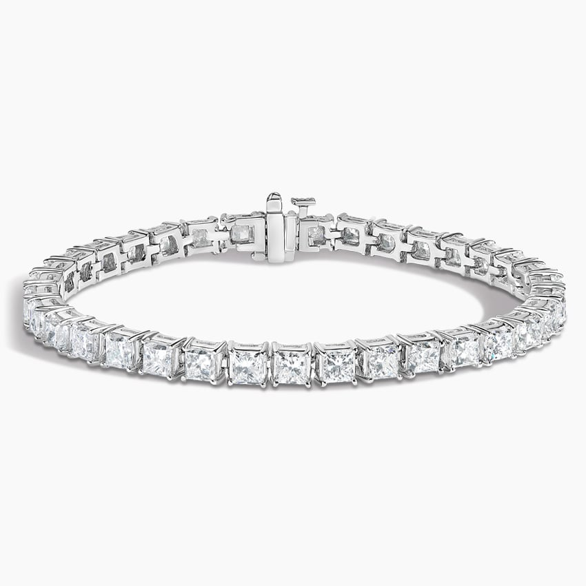 14CTW 7 inch Princess Lab Grown Diamond Tennis Bracelet