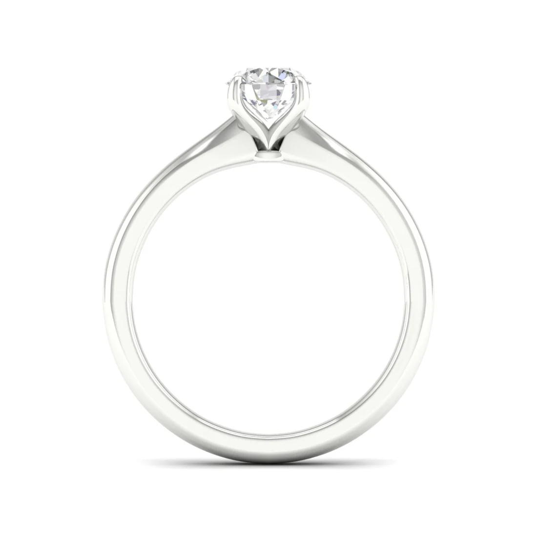 0.70 CT Round Lab Grown Diamond Solitaire Ring