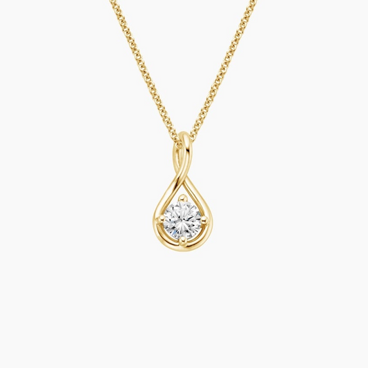 1/2 CTW Lab Grown Diamond Twist Pendant