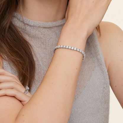 14CTW 7 inch Princess Lab Grown Diamond Tennis Bracelet