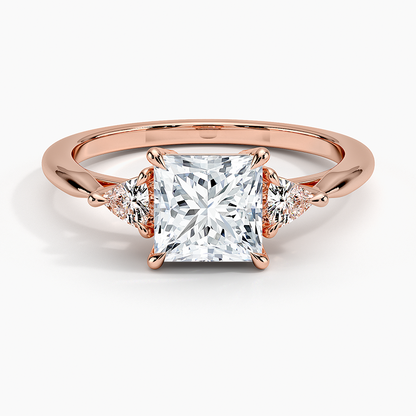 11/4CT Princess Lab Grown Diamond  Three Stone Ring