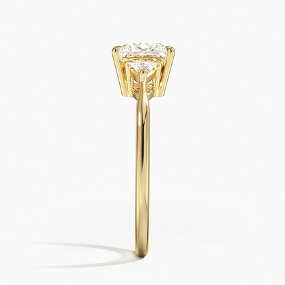 11/4CT Princess Lab Grown Diamond  Three Stone Ring