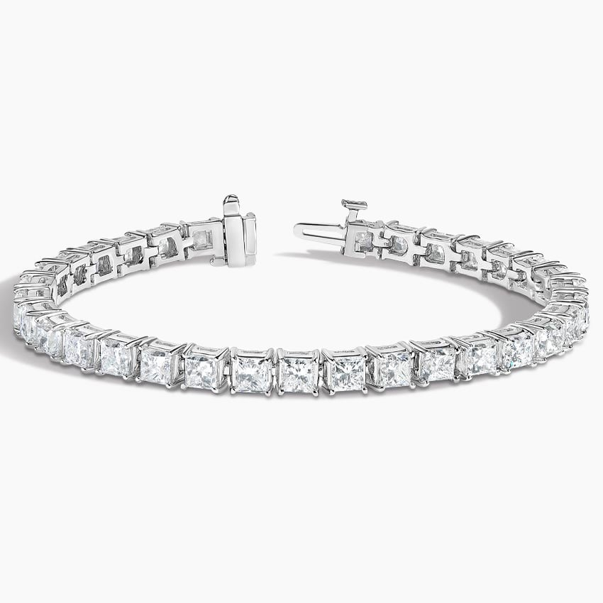 14CTW 7 inch Princess Lab Grown Diamond Tennis Bracelet