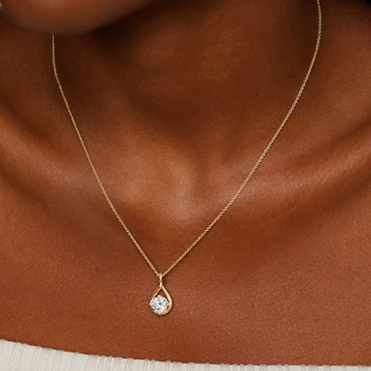 1/2 CTW Lab Grown Diamond Twist Pendant