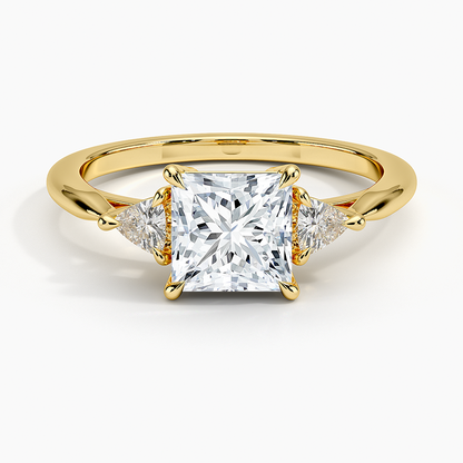 11/4CT Princess Lab Grown Diamond  Three Stone Ring