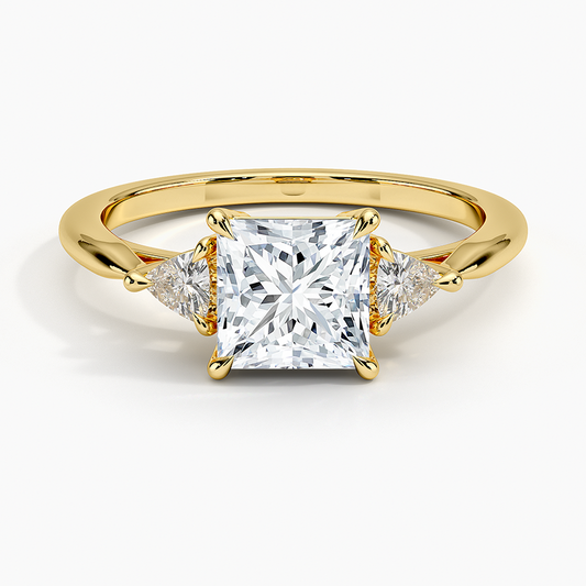 11/4CT Princess Lab Grown Diamond  Three Stone Ring