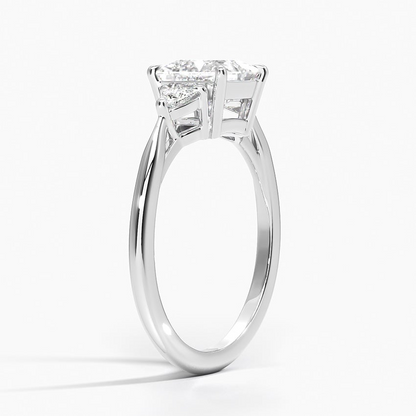 11/4CT Princess Lab Grown Diamond  Three Stone Ring