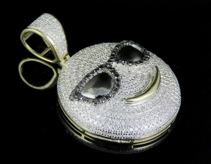 Lab Grown Diamond 10K Gold Sunglasses Emoji Pendant