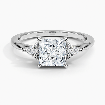 11/4CT Princess Lab Grown Diamond  Three Stone Ring