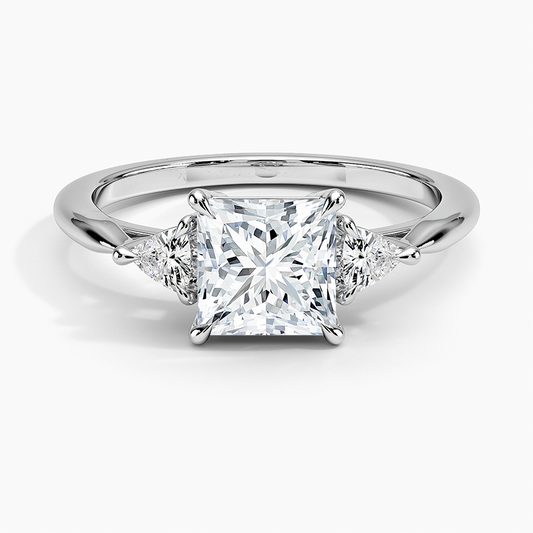 11/4CT Princess Lab Grown Diamond  Three Stone Ring