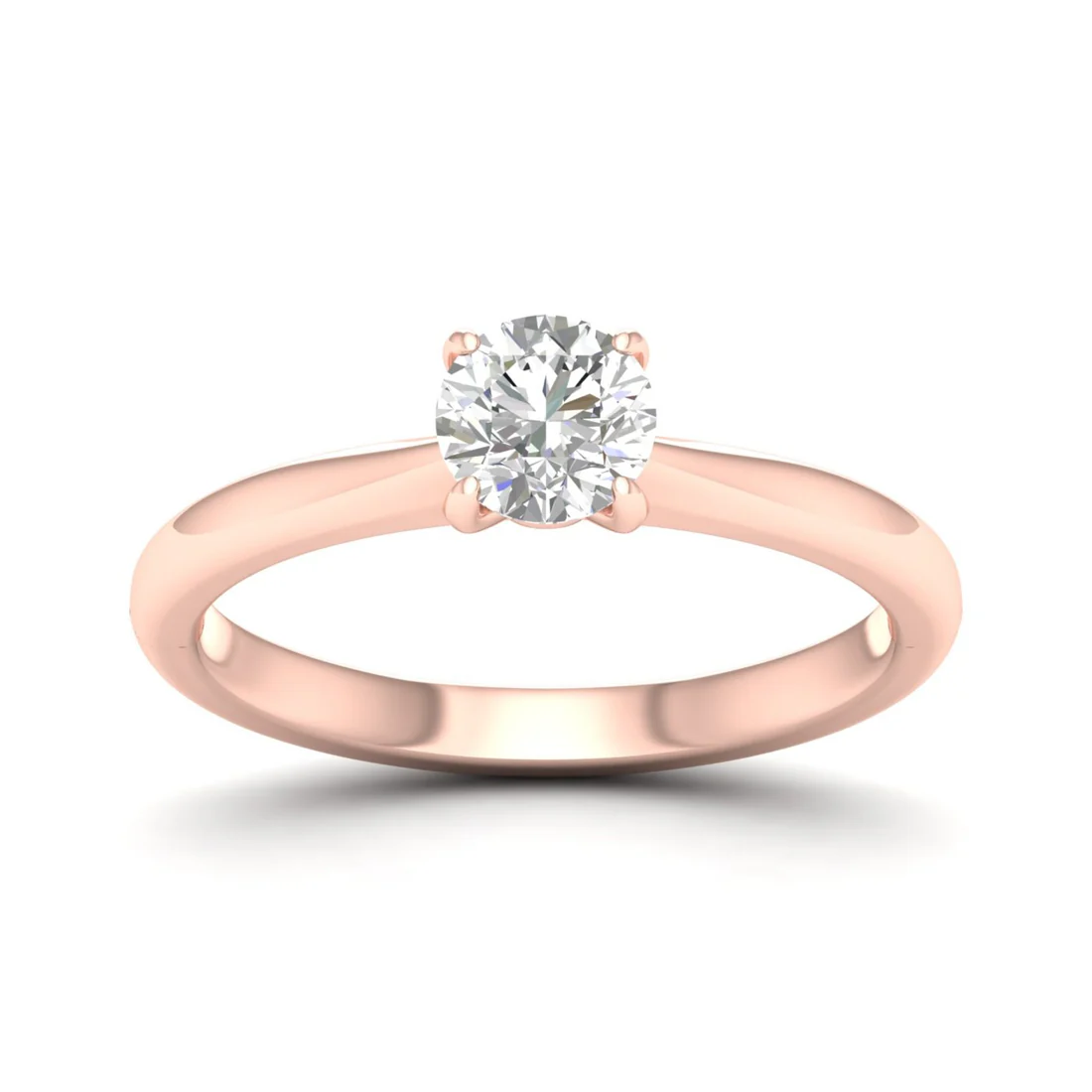0.70 CT Round Lab Grown Diamond Solitaire Ring