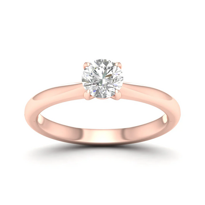 0.70 CT Round Lab Grown Diamond Solitaire Ring