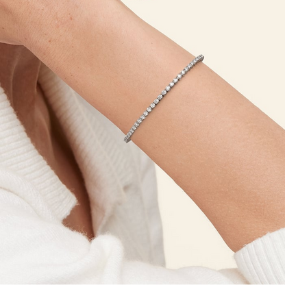 2CTW 7 inch Lab Grown Diamond Line Box Clasp Tennis Bracelet