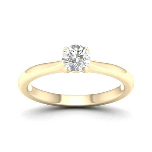 0.50 CTW Round Lab Grown Diamond Solitaire Ring For Her