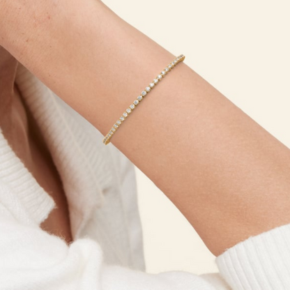 2CTW 7 inch Lab Grown Diamond Line Box Clasp Tennis Bracelet