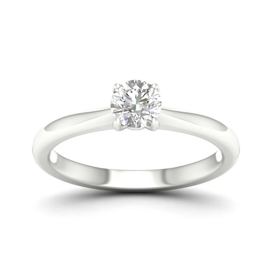 0.50 CTW Round Lab Grown Diamond Solitaire Ring For Her