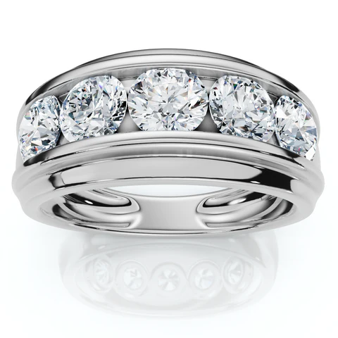 2 CTW Lab Grown Diamond Wedding Ring For Men