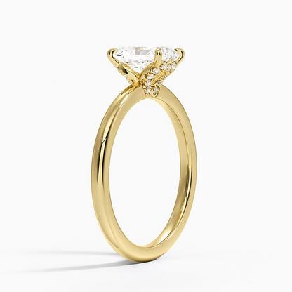 1CT Radiant Lab Grown Diamond Solitaire Ring